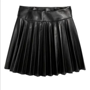 Nicki Minaj Collection Leather Pleated Skirt